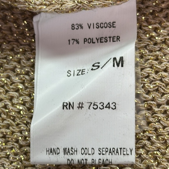 Yunika Gold Glitter Sleeveless V-Neck 
Evening Dress or Swim Cover Italy S/M NWT - Picture 10 of 11